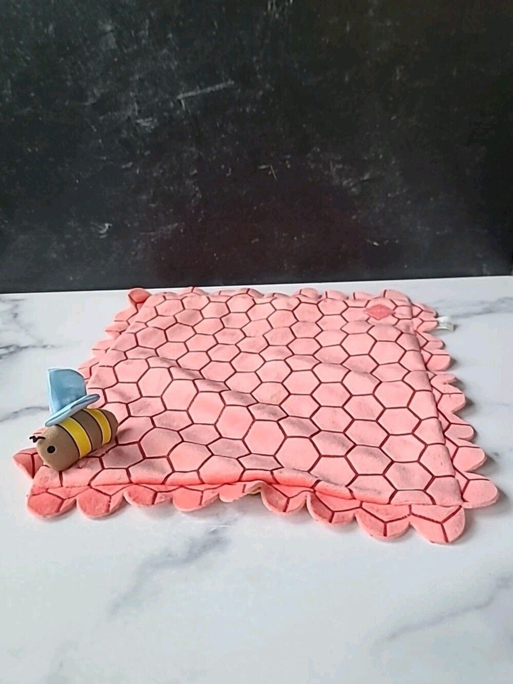 Disney Parks Babies Winnie The Pooh Plush Bee Honey Comb Blanket Lovey Swaddle